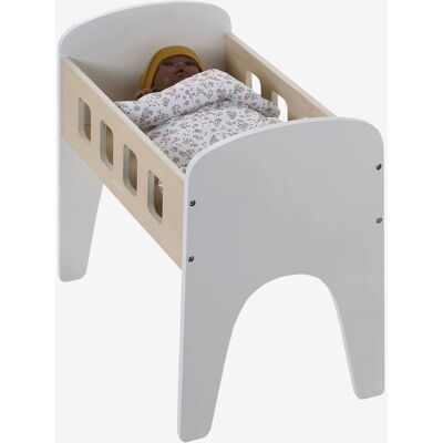 VERTBAUDET Cuna de madera FSC® para muñeca blanco VERTBAUDET Cuna de madera FSC® para muñeca blanco
