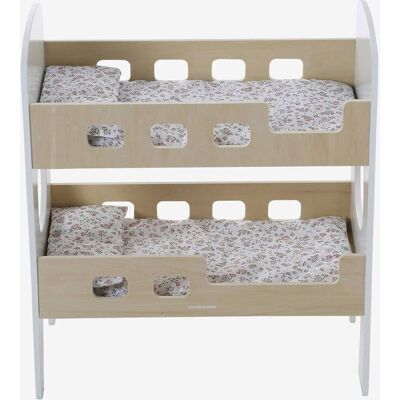 VERTBAUDET Cuna superpuesta para muñeco de madera FSC® blanco VERTBAUDET Cuna superpuesta para muñeco de madera FSC® blanco