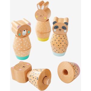 VERTBAUDET Juego de animales para montar, de madera FSC® multicolor