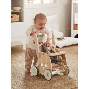 VERTBAUDET Carrito andador con silla para muñeca de madera FSC® rosado