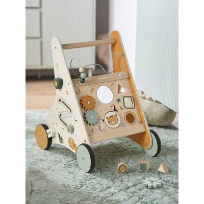 VERTBAUDET Carrito de paseo con frenos GREEN FOREST de madera FSC® amarillo VERTBAUDET Carrito de paseo con frenos GREEN FOREST de madera FSC® amarillo