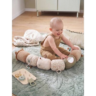 VERTBAUDET Rodillo de actividades sensoriales para bebé beige VERTBAUDET Rodillo de actividades sensoriales para bebé beige