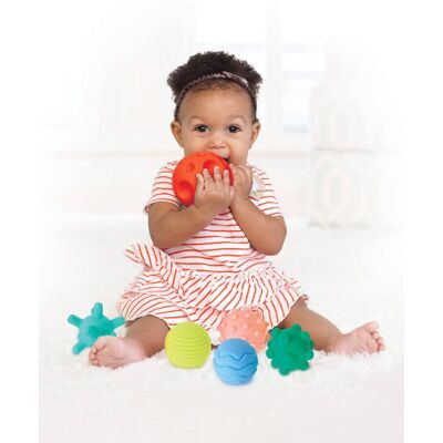 Pelotas sensoriales suaves multicolor INFANTINO - Juguete para bebés Pelotas sensoriales suaves multicolor INFANTINO - Juguete para bebés