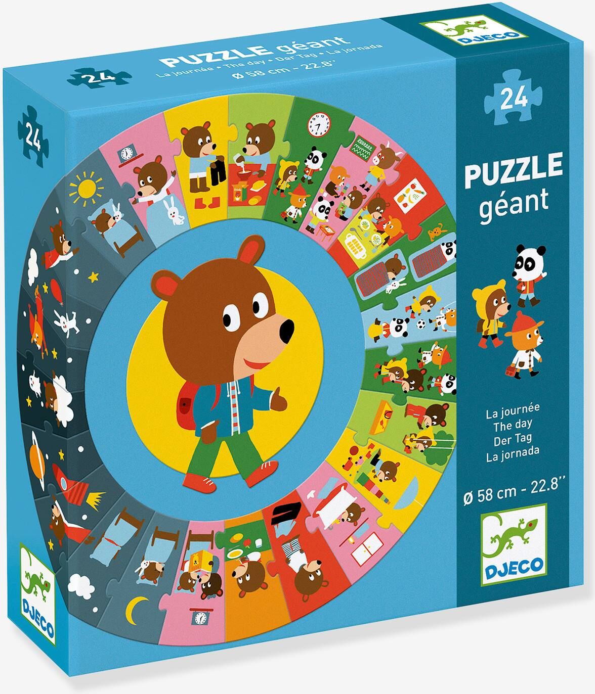 Puzzle gigante La jornada DJECO azul