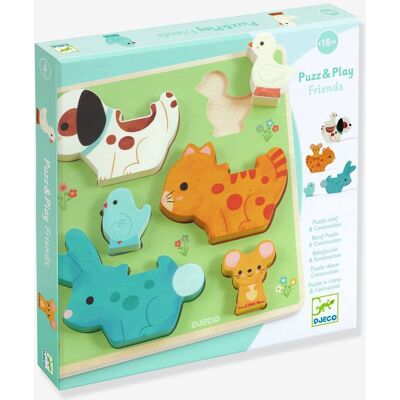 DJECO Puzzle de encaje Puzz and Play Friends verde DJECO Puzzle de encaje Puzz and Play Friends verde
