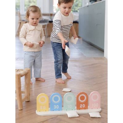 VERTBAUDET Juego de lanzamiento de madera FSC® multicolor VERTBAUDET Juego de lanzamiento de madera FSC® multicolor