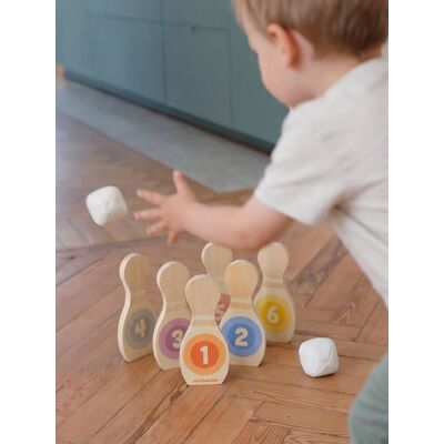VERTBAUDET Juego de bolos de madera FSC® multicolor VERTBAUDET Juego de bolos de madera FSC® multicolor