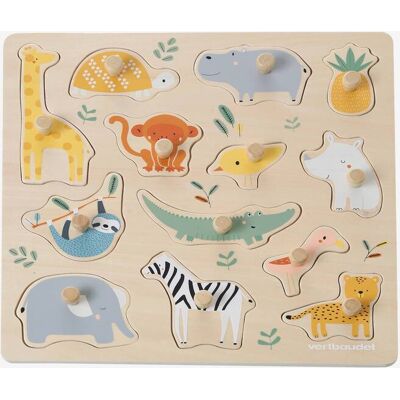 VERTBAUDET Puzzle con botones Selva multicolor VERTBAUDET Puzzle con botones Selva multicolor