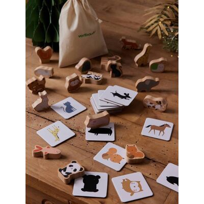 VERTBAUDET Juegos de parejas de animales de madera FSC® blanco VERTBAUDET Juegos de parejas de animales de madera FSC® blanco