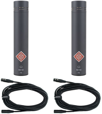 Neumann KM184 MT Stereo Set Bundle Negro