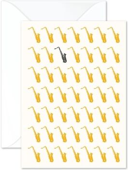 My World Vintage Sax Greeting Card My World Vintage Sax Greeting Card