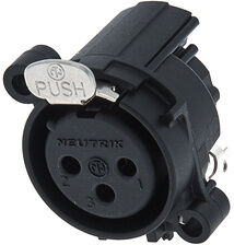 Neutrik NC3 FAH1 Negro con contactos dorados