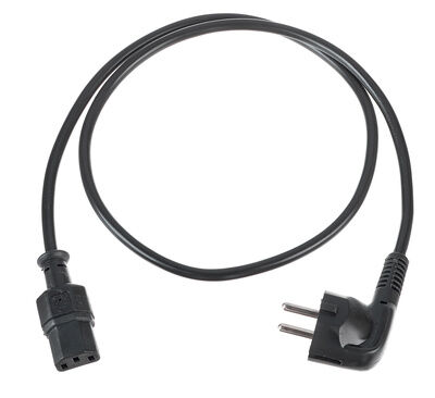 Stairville IEC Power Cable 1,0m BK angled Negro