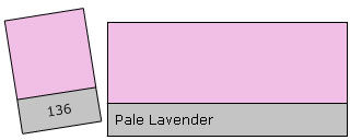 Lee Colour Filter 136 P. Lavender Pale Lavender