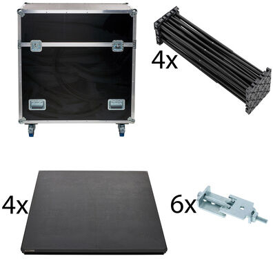 Stairville iX Stage 4x 1x1 40cm w. Case