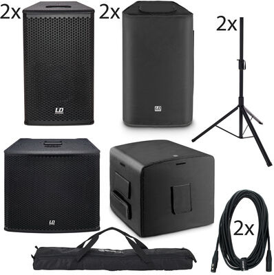 LD Systems Stinger 8/Sub15 Basic Bundle Negro