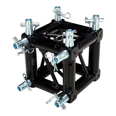 Global Truss F14-B Cornerblock - Bloque de esquina 6 vías, Negro Global Truss F14-B Cornerblock - Bloque de esquina 6 vías, Negro