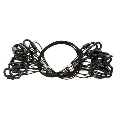 Stairville Safety Set 40cm/1,5mm Bk 10pcs Negro Stairville Safety Set 40cm/1,5mm Bk 10pcs Negro