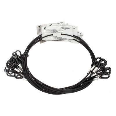 Stairville Safety Set 100cm/3mm Bk 10pcs Negro Stairville Safety Set 100cm/3mm Bk 10pcs Negro