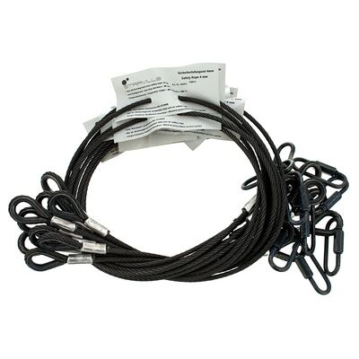 Stairville Safety Set 80cm/4mm Bk 10pcs Negro Stairville Safety Set 80cm/4mm Bk 10pcs Negro