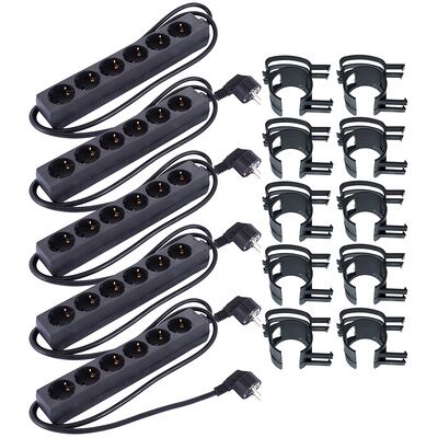 Stairville Snap black 10 pcs Bundle 6-way Negro Stairville Snap black 10 pcs Bundle 6-way Negro