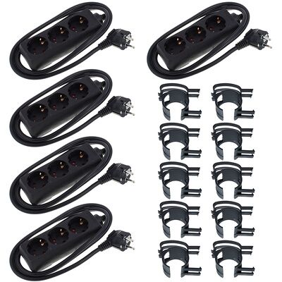 Stairville Snap black 10 pcs Bundle 3-way Negro Stairville Snap black 10 pcs Bundle 3-way Negro