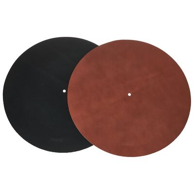 Richter 12" leather Slipmat Set Marrón y Negro Richter 12" leather Slipmat Set Marrón y Negro