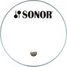 Sonor PW18BL Bass Reso Head White Blanco con el logotipo de