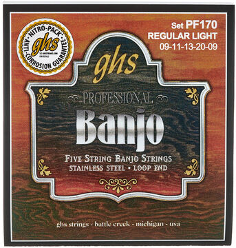 GHS PF170 5-String Banjo Set