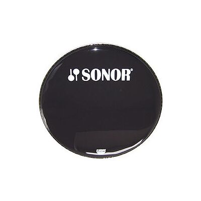 Sonor PB16B/L 16" Bass Reso Head Negro con el logotipo de Sonor PB16B/L 16" Bass Reso Head Negro con el logotipo de