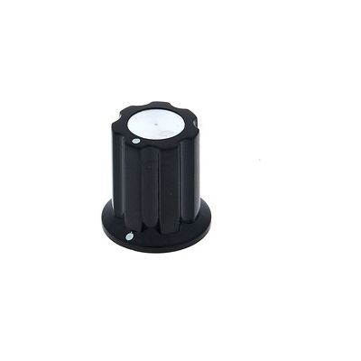 Doepfer A-100 Rotary Knob Vintage Negro con 2 puntos blancos y placa de metal en la parte superior Doepfer A-100 Rotary Knob Vintage Negro con 2 puntos blancos y placa de metal en la parte superior