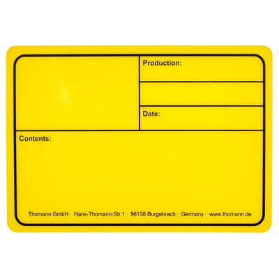 Stairville Tourlabel 177x127mm Yellow Amarillo Stairville Tourlabel 177x127mm Yellow Amarillo