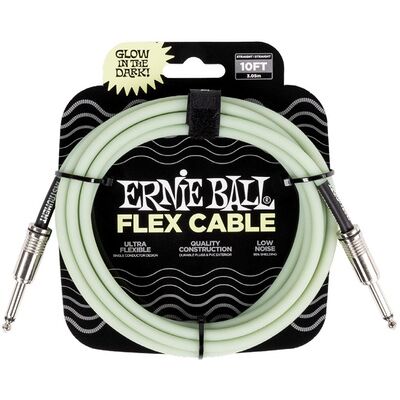 Ernie Ball Flex Cbl 10ft Glow in the dark Fluorescente Ernie Ball Flex Cbl 10ft Glow in the dark Fluorescente