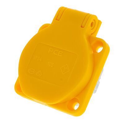 TAUR 105-0E Enchufe de panel amarillo - IP54 16A CEE 7/3 TAUR 105-0E Enchufe de panel amarillo - IP54 16A CEE 7/3