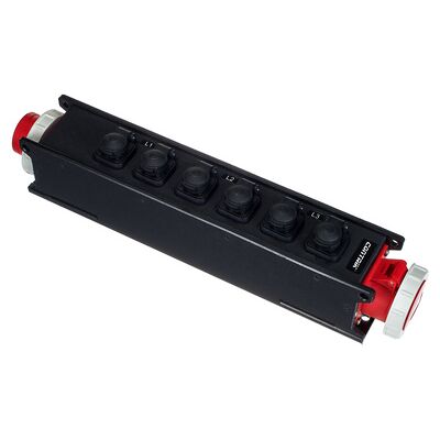 Contrik CCV5RD-6T1-2C Distribuidor de energía - Enchufe de exterior resistente Contrik CCV5RD-6T1-2C Distribuidor de energía - Enchufe de exterior resistente