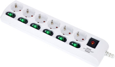 Brennenstuhl 6-Way Socket Device Switchs WH Brennenstuhl 6-Way Socket Device Switchs WH