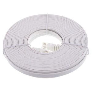 Lindy Cat6 Flach-Cable 10m White Blanco