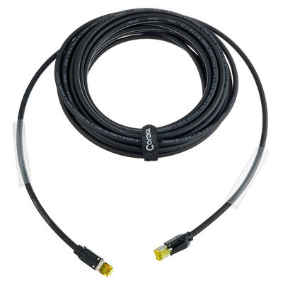Cordial 10m Cable de red CAT5e negro - Cable de parches Ethernet Cordial 10m Cable de red CAT5e negro - Cable de parches Ethernet