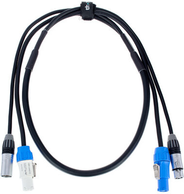 the sssnake PC 1,5 Power Twist/DMX Cable Negro