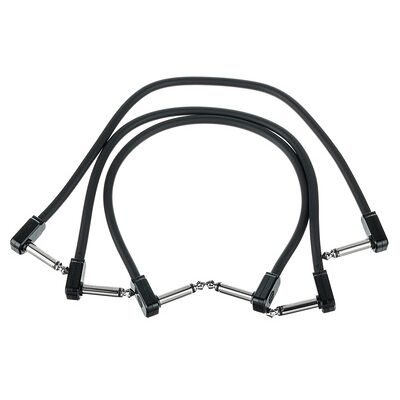 Ernie Ball Flex Patch Cable 12" black set Negro Ernie Ball Flex Patch Cable 12" black set Negro