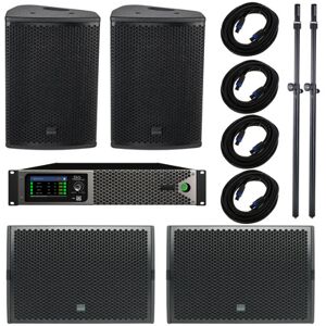 Seeburg Acoustic Line X4/G Sub 1501 Amp Bundle Negro