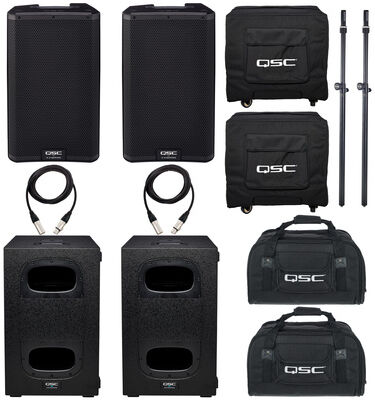 QSC K8.2/KS112 Power Bundle Negro