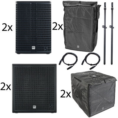 HK Audio L5 110XA/115SubA Power Bundle Negro