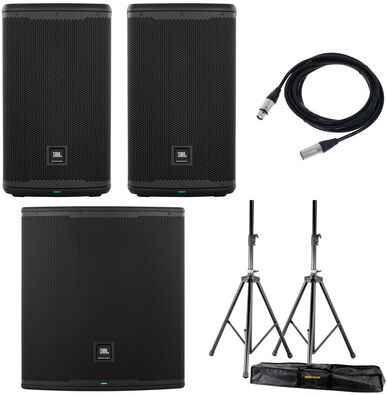 JBL EON710/718S Basis Bundle Negro