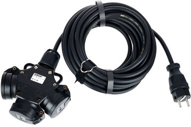 Stairville Ext. 3-Fold PCE 10m 1,5mm² Stairville Ext. 3-Fold PCE 10m 1,5mm²