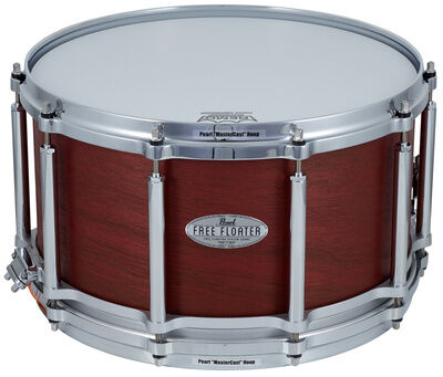 Pearl 14"x08" Free Floating Snare Satin Red Mahagoni