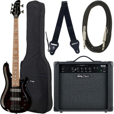 Harley Benton B-550 QTB Progressive Bundle1 Negro