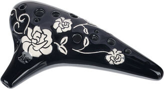 Thomann 12H Ocarina C3 Roses black Negro