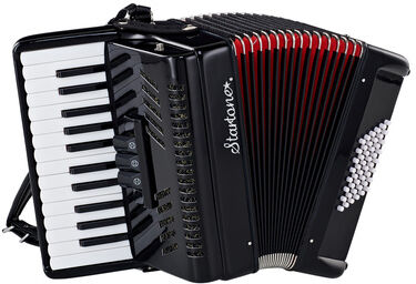 Startone Piano Accordion 48 Black MKII Negro