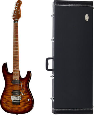 Harley Benton Fusion-III HH FR Roast. Bundle Trans Flamed Bengal Burst